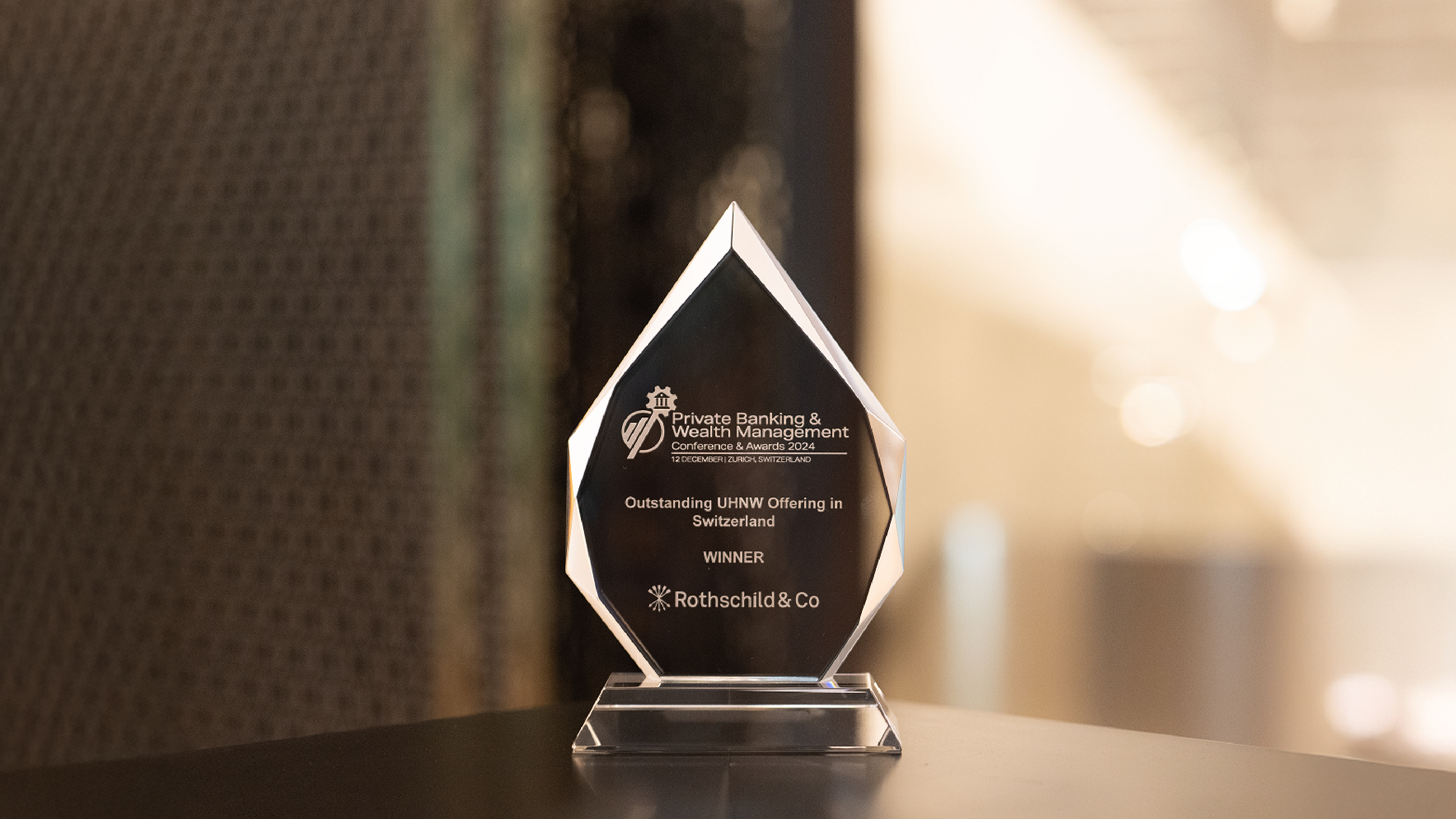 Rothschild & Co Wealth Management Switzerland wins award for 'Outstanding UHNW Offering' 