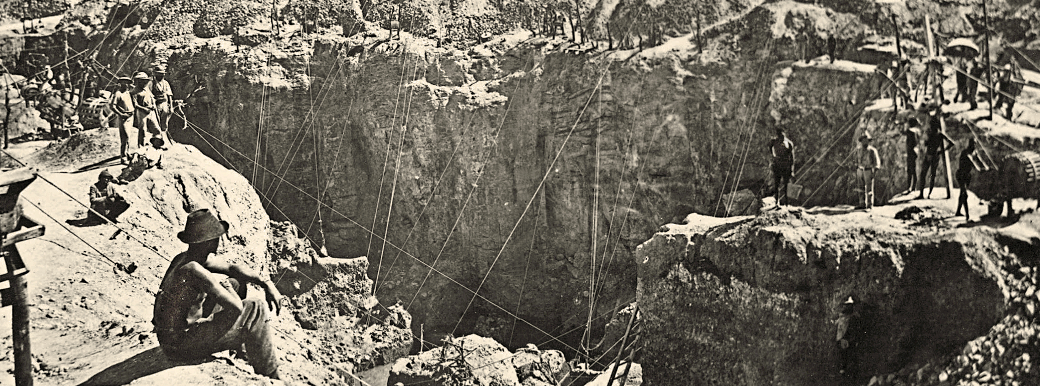 Photograph of the Kimberley diamond mine, 1872