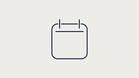 Icon of a calendar, representing annual leave, holiday entitlement and taking time away from work.