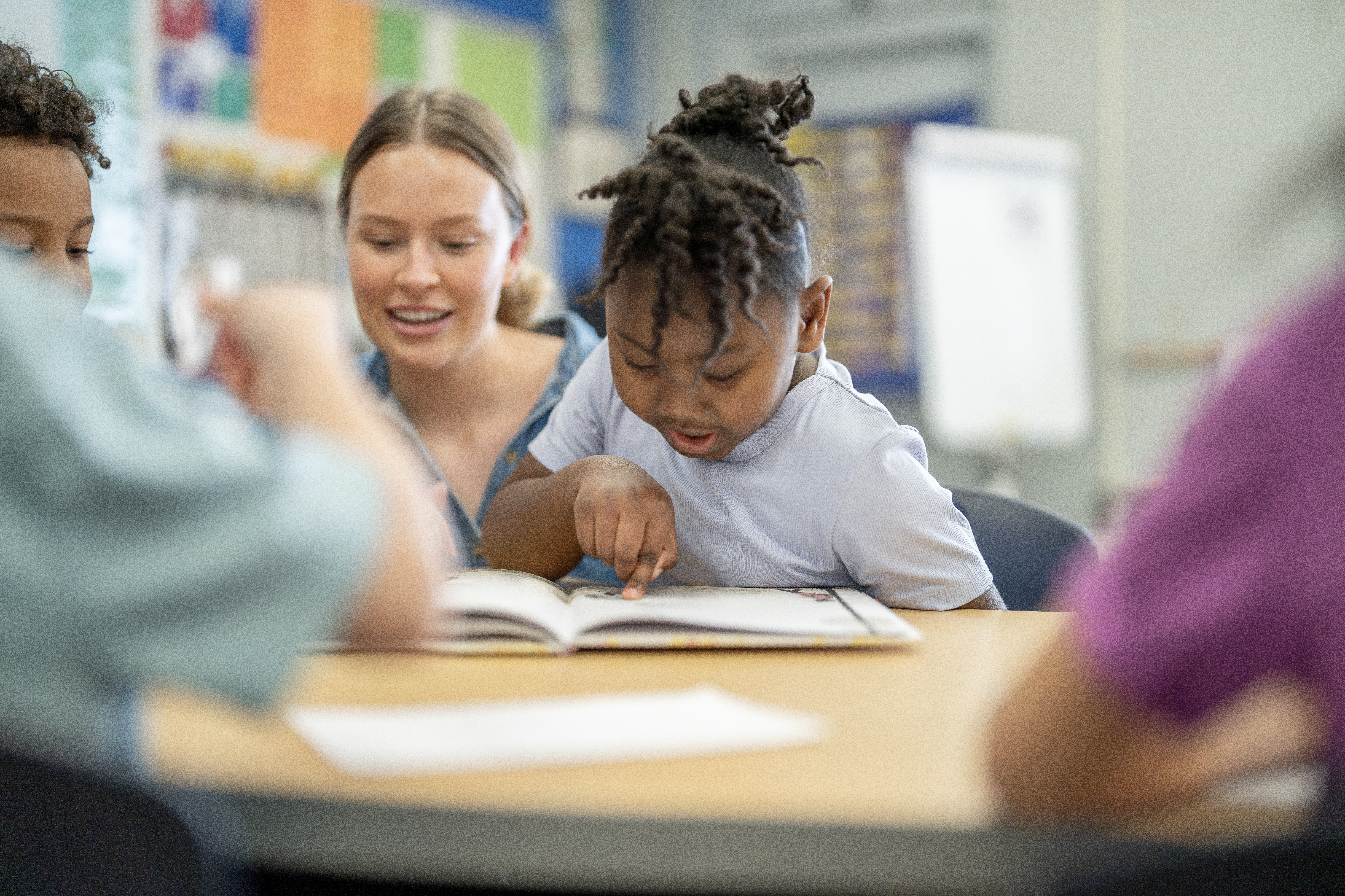 Young girl reading