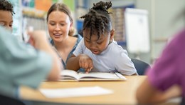 Young girl reading