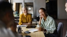Women team at desk