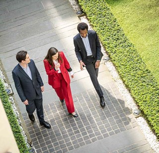 People walking outside Rothschild & Co office