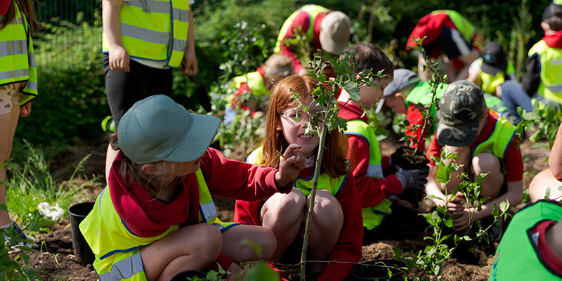 Children in garden