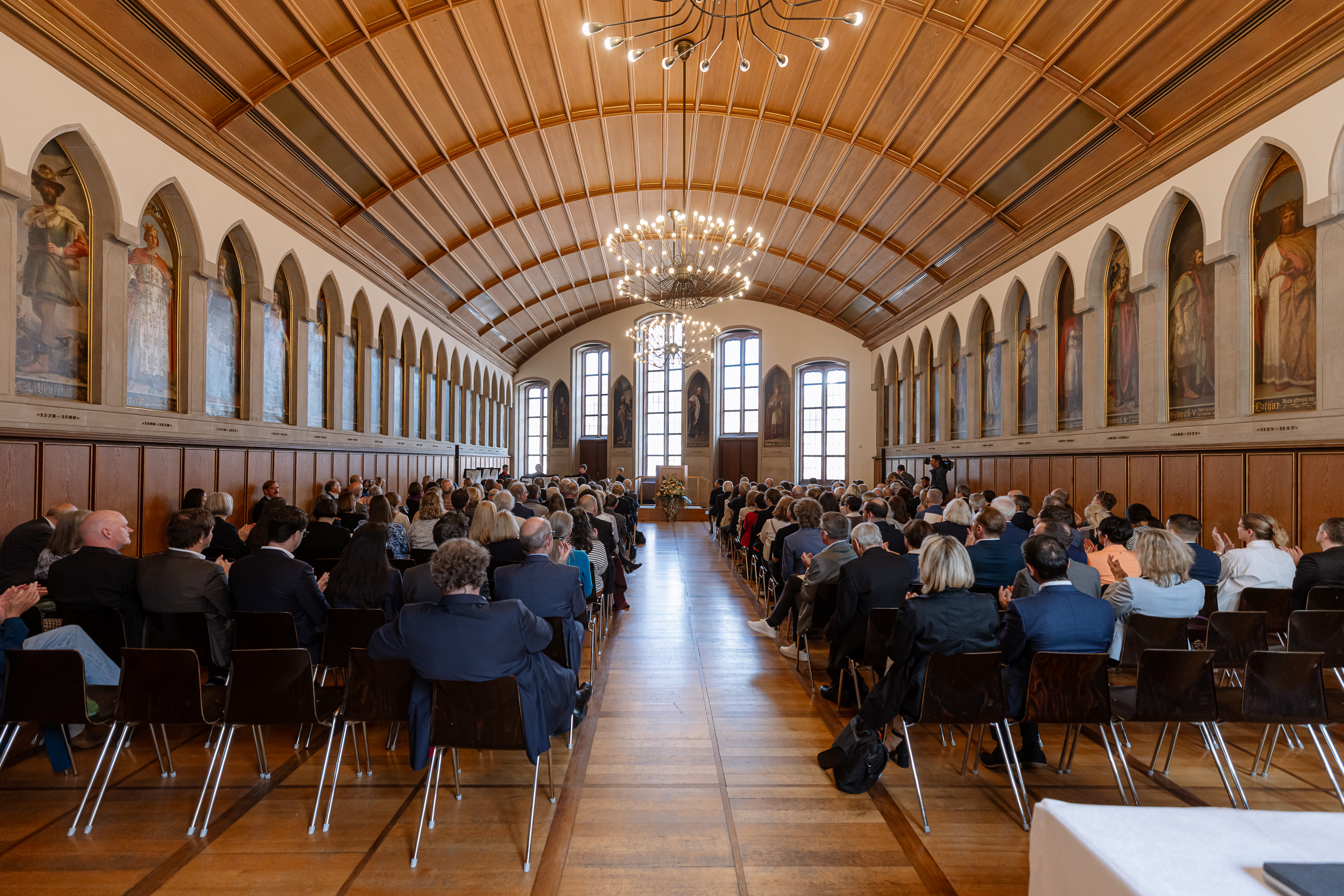 A hall full of people