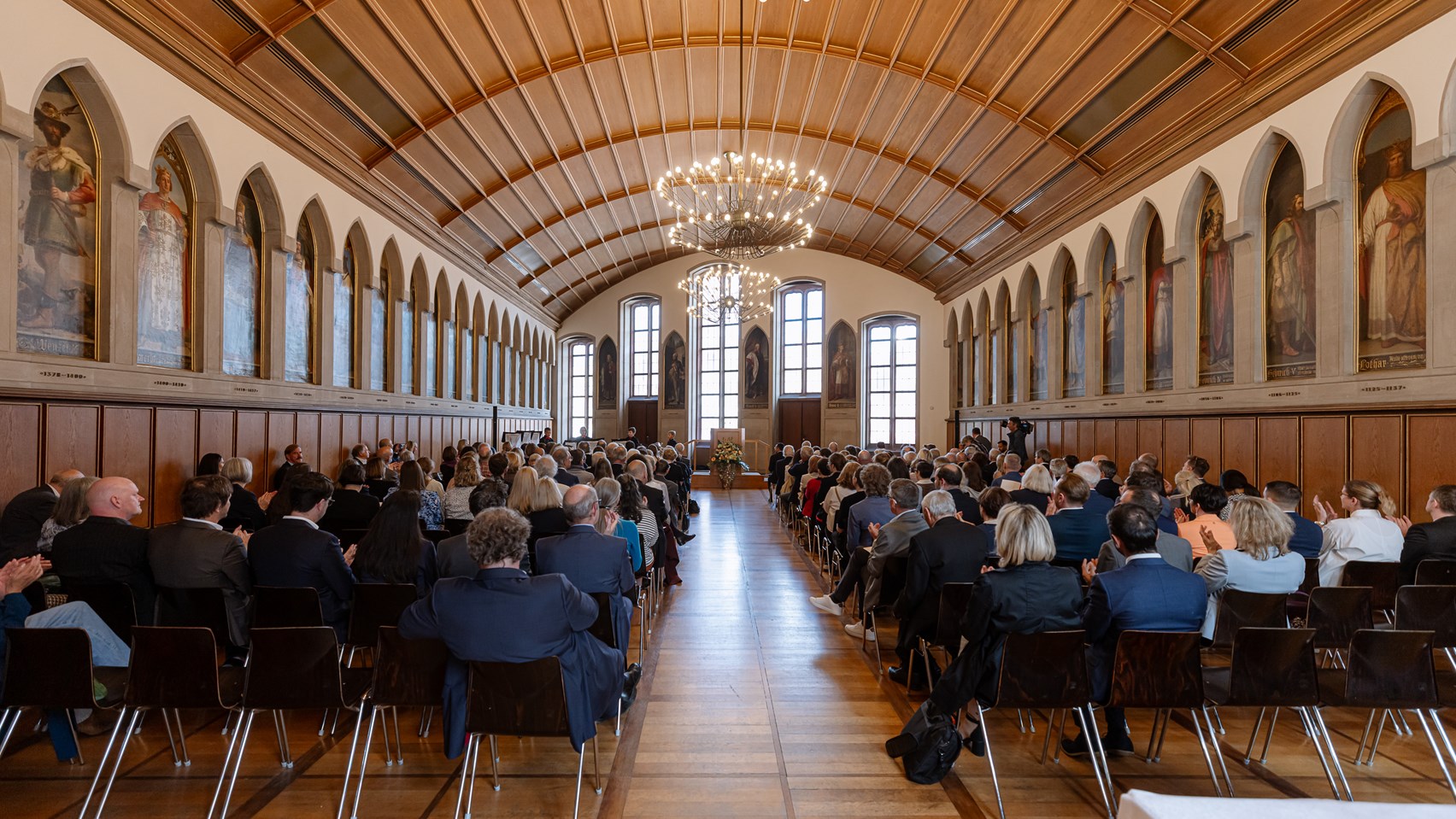 A hall full of people