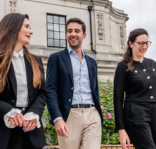 3 professionals walking in london