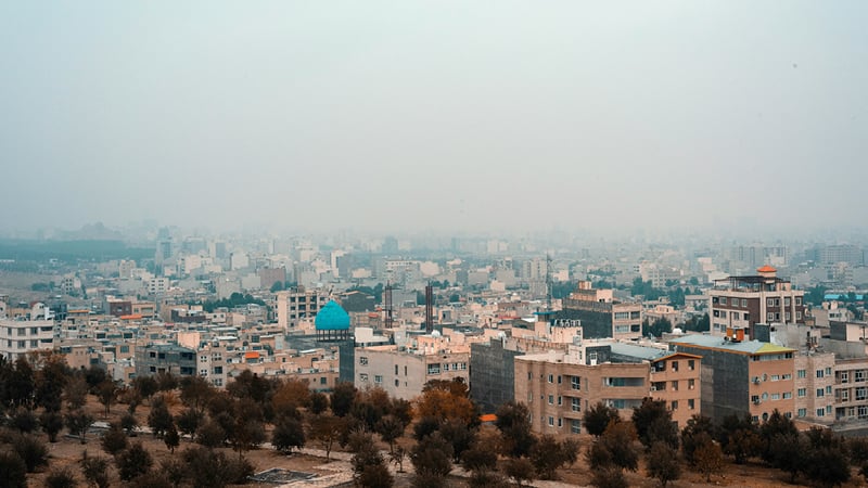 Aerial Image of Qom, Iran