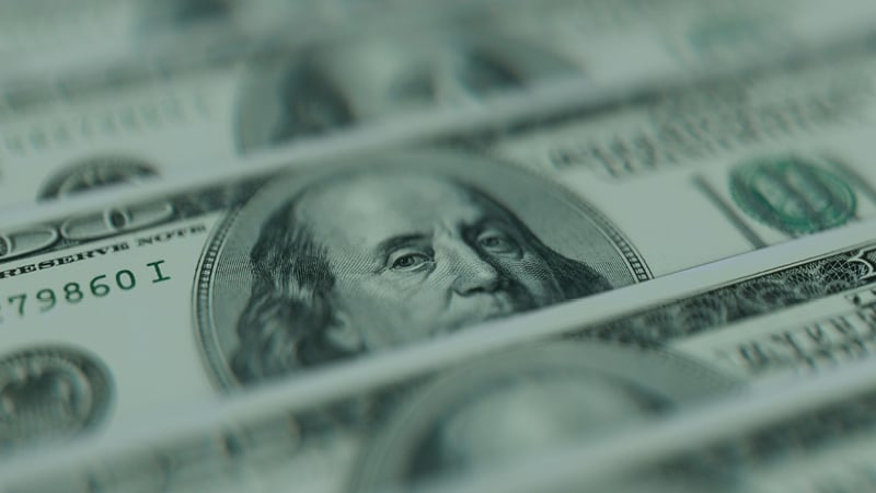 Close up shot of the dollar