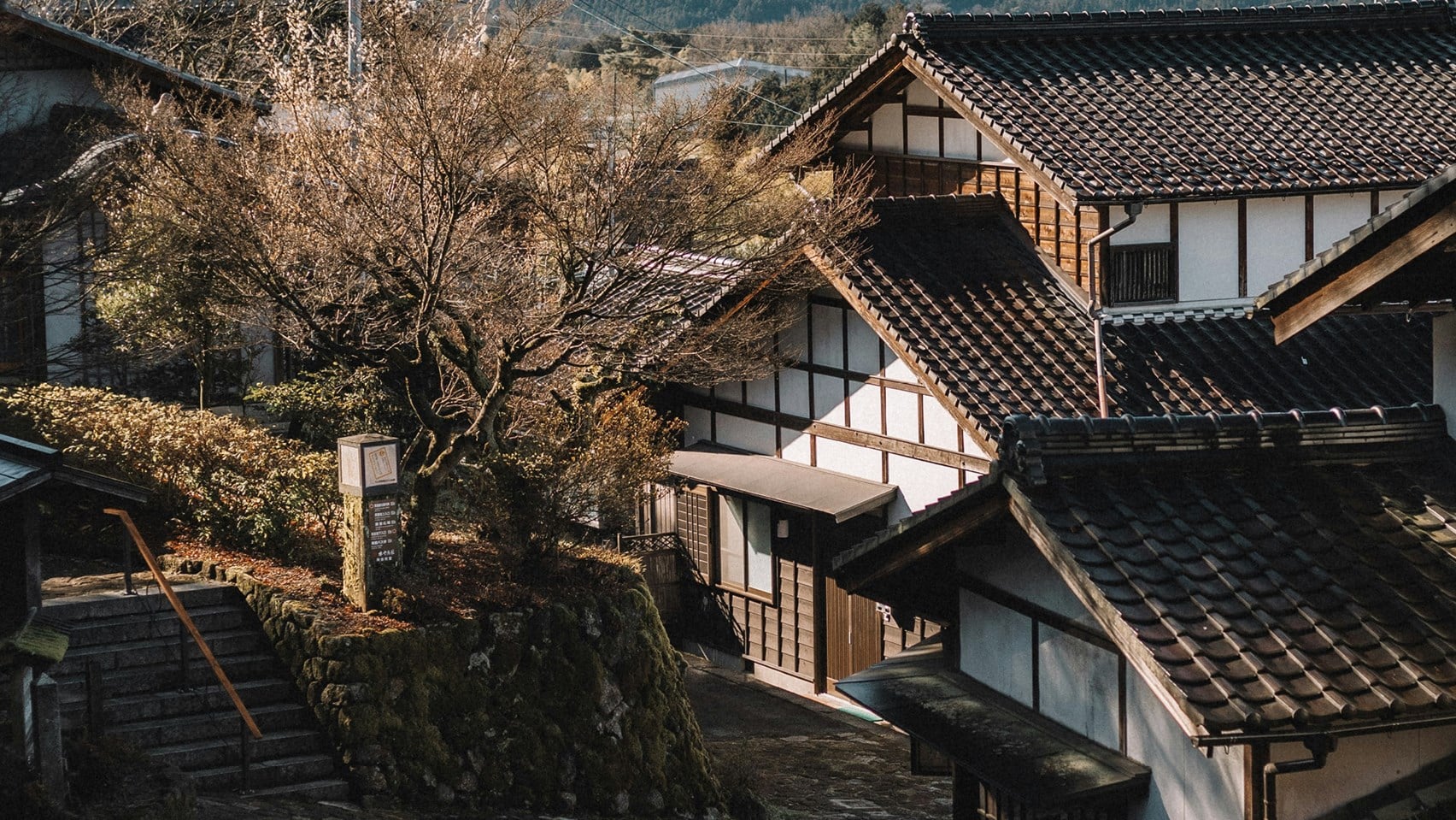 old traditional houses in Kyoto, Japan