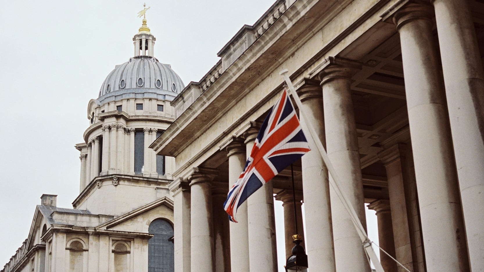 St Pauls Cathedral with the Union Jack flag