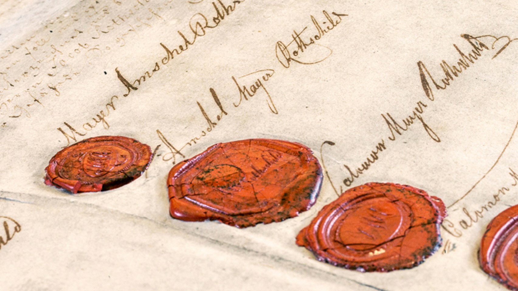 A detail from the first Rothschild family business Partnership Agreement of 1810.
