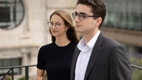 Two people on the Rothschild & Co office rooftop