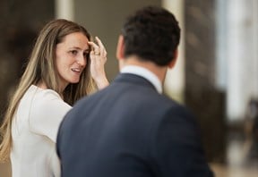 Two people having a meeting at the Rothschild & Co offices