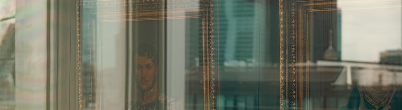 Zoomed in image of a series of Rothschild family paintings
