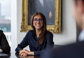 Picture of someone in the meeting of the Rothschild & Co office