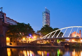 image of the merchants bridge in Manchester