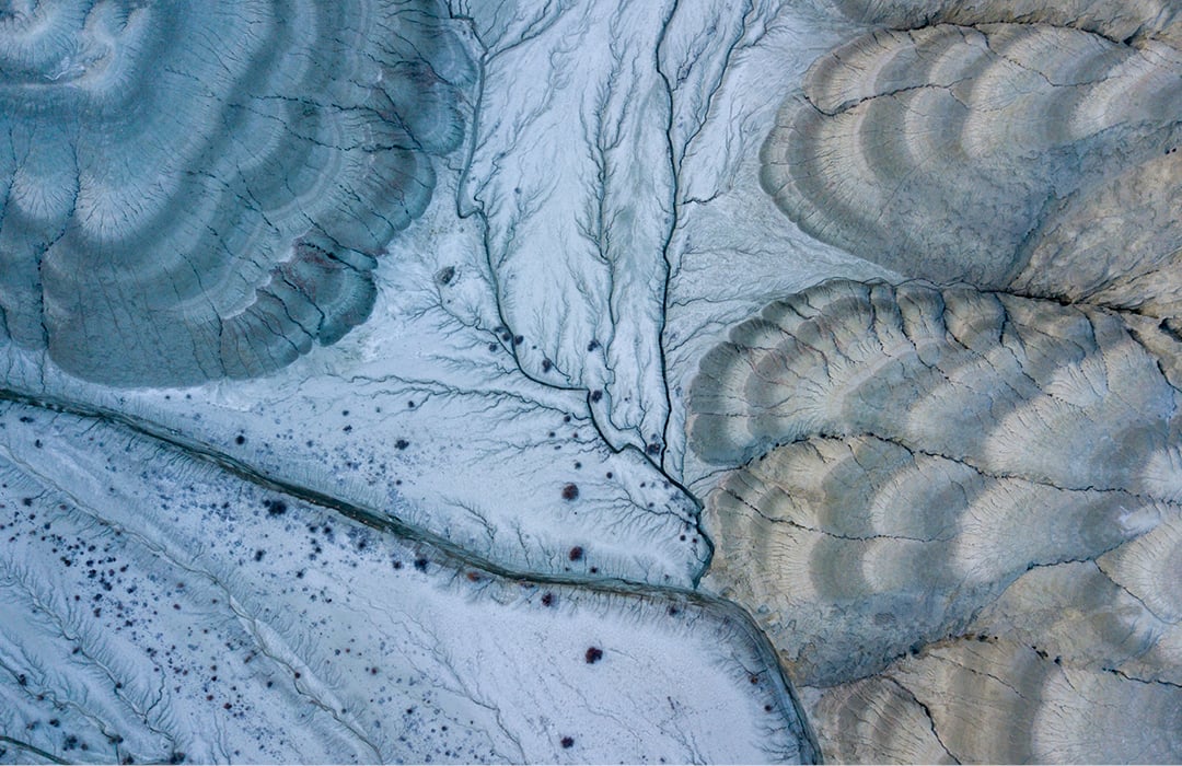 Birdseye image of a river, image being used to show sustainability