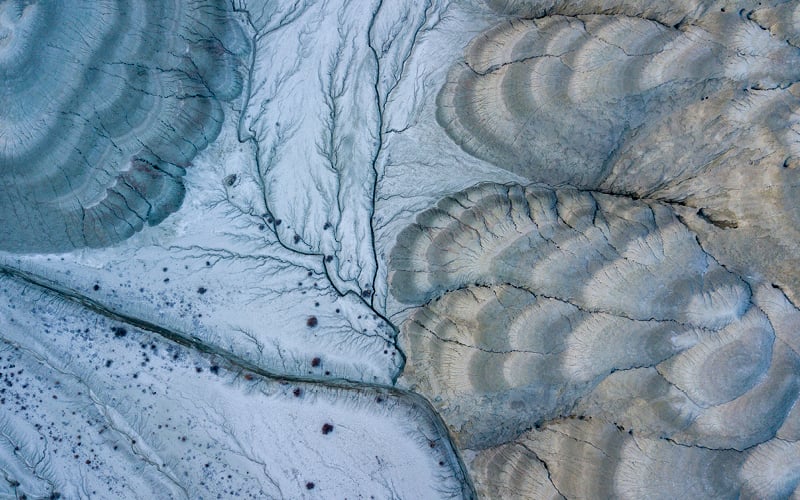 Birdseye shot of a river, sustainable investing header image